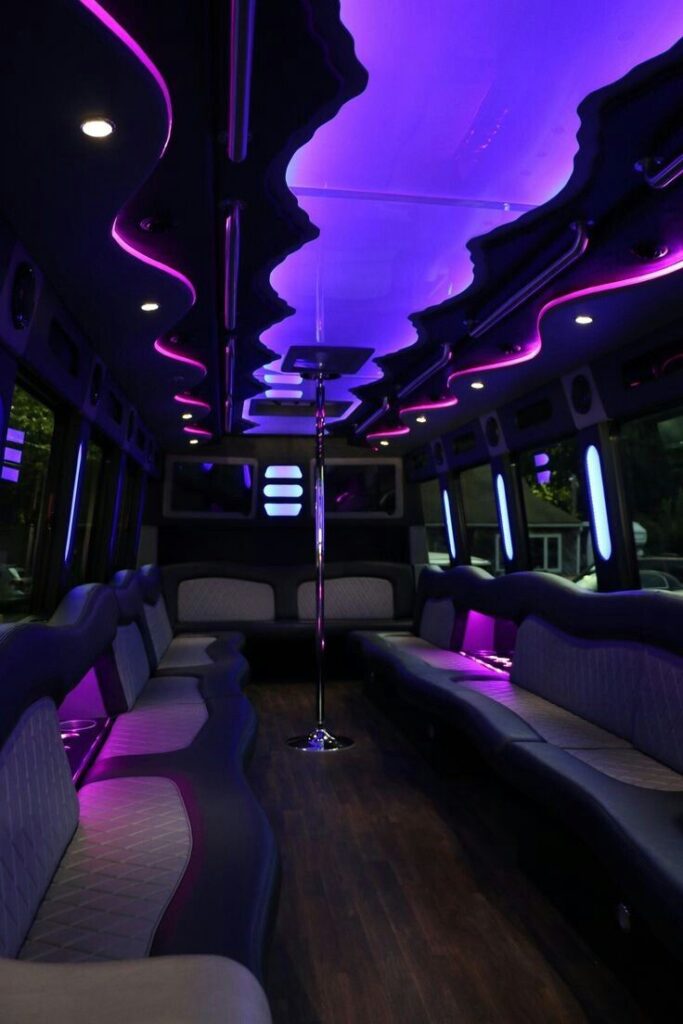 Home party bus interior ideas